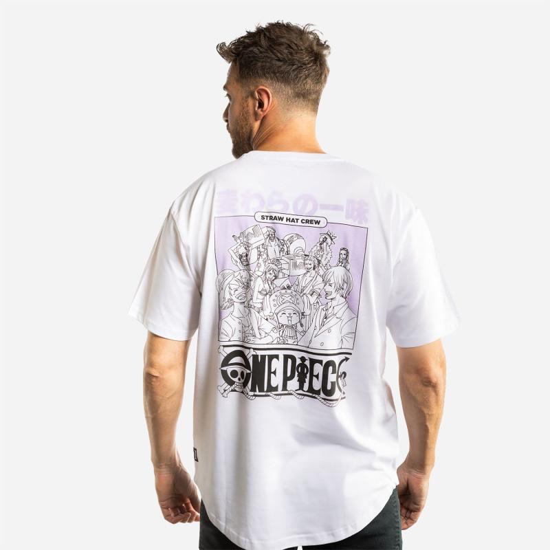 Capslab T-shirt ONE PIECE Blanc Manches Courtes