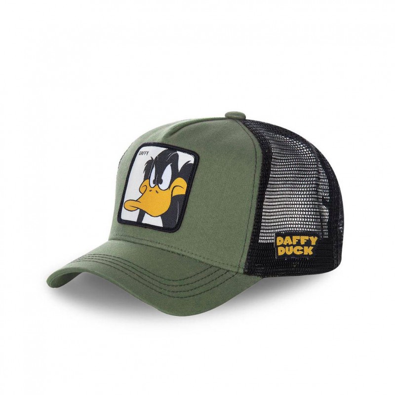 capslab Casquette Trucker Looney Tunes Daffy Duck Snapback Vert Capslab