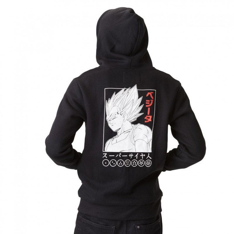 Capslab Sweat Dragon Ball Z Vegeta Homme Noir Capslab