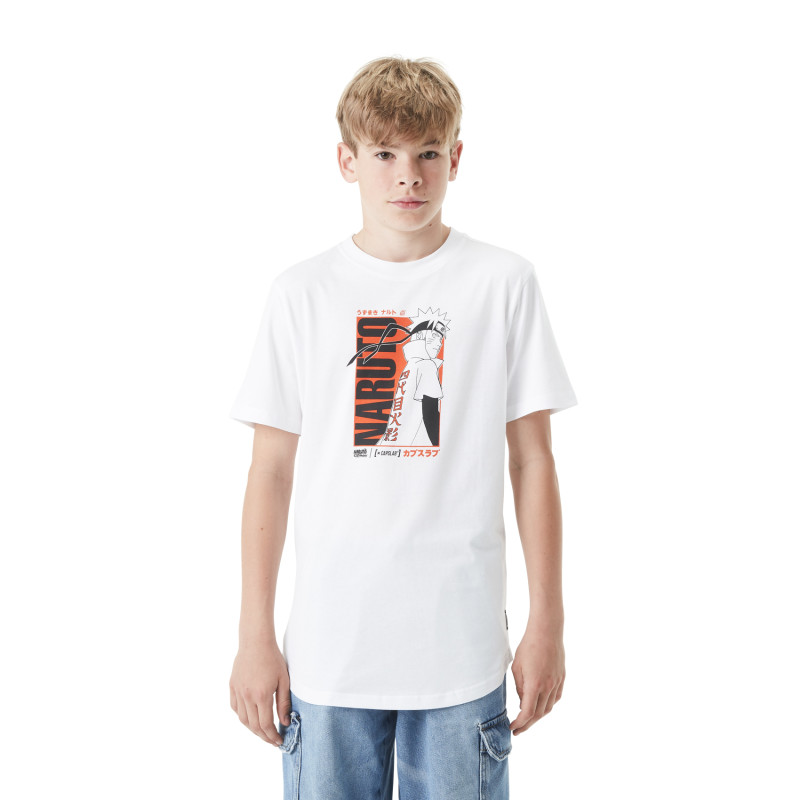 capslab T-shirt Blanc Naruto Shippuden Garcon coupe Oversize - Capslab