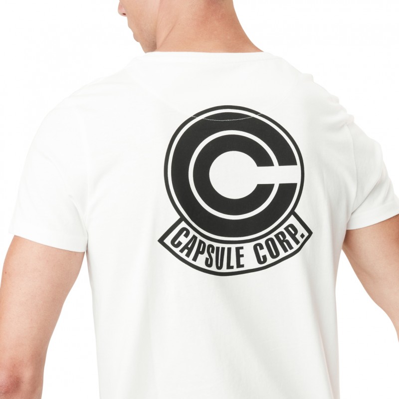 Capslab T-shirt DRAGON BALL Blanc Manches Courtes - Bulma