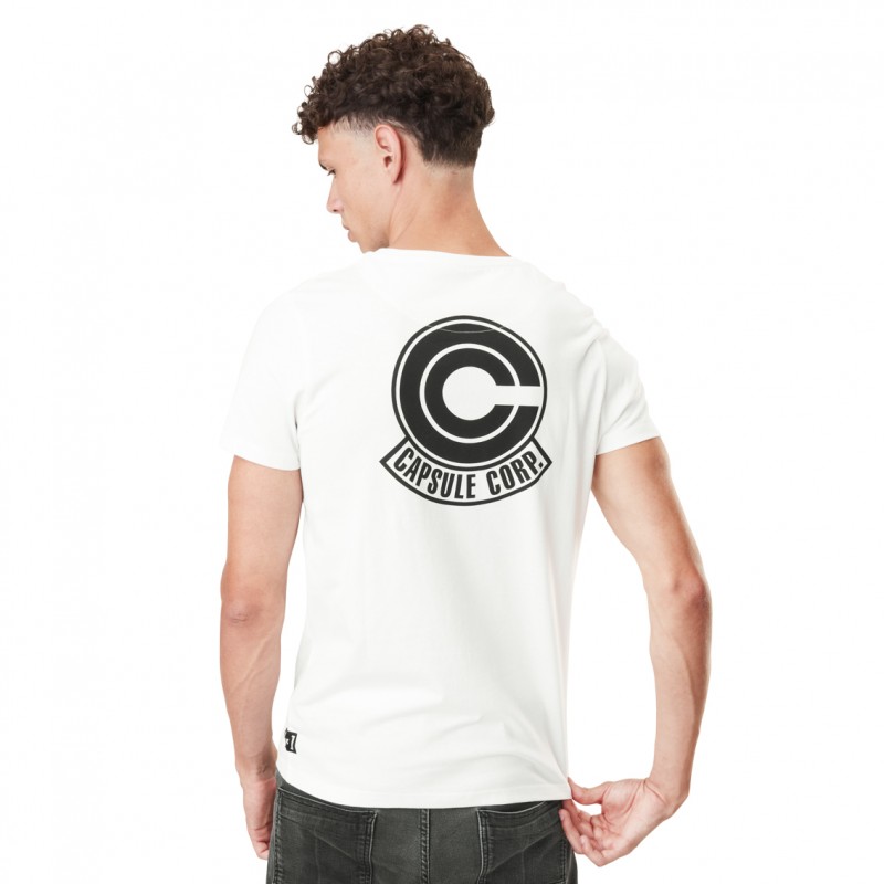 Capslab T-shirt DRAGON BALL Blanc Manches Courtes - Bulma