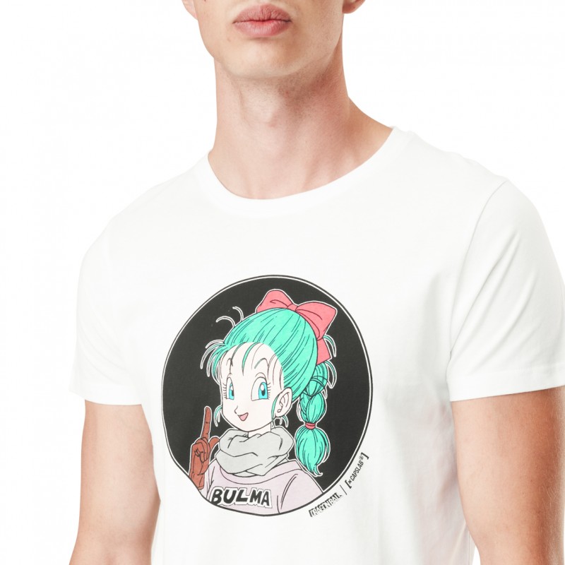 capslab T-shirt DRAGON BALL Blanc Manches courtes - Bulma