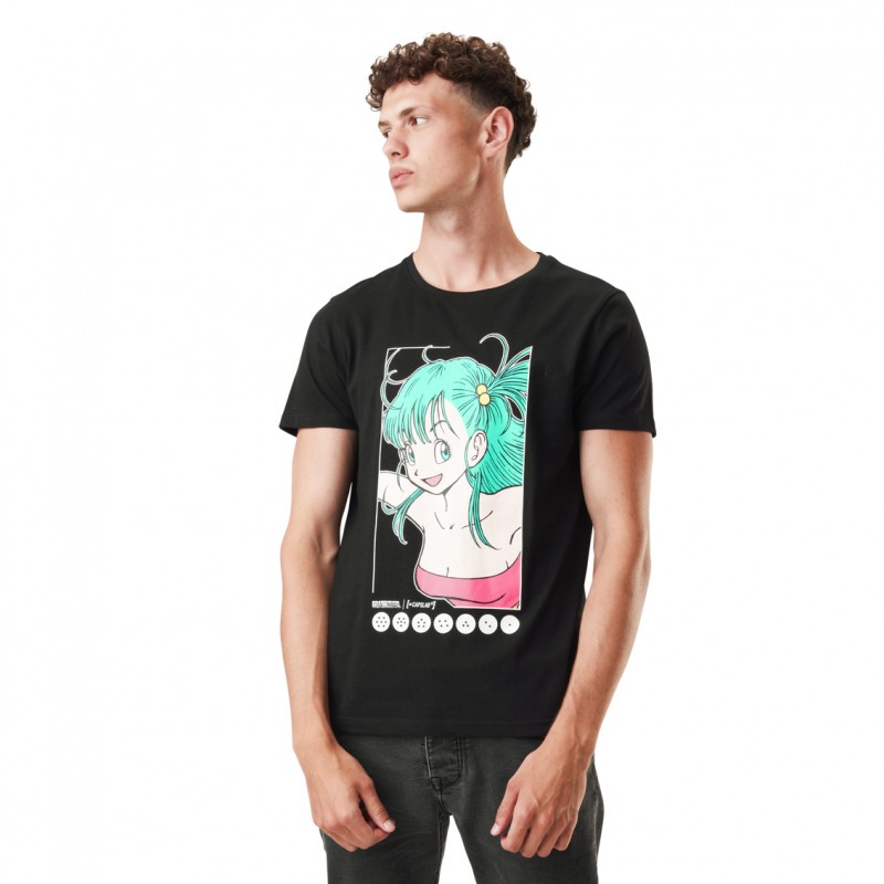 Capslab T-shirt DRAGON BALL Noir Manches Courtes - Bulma