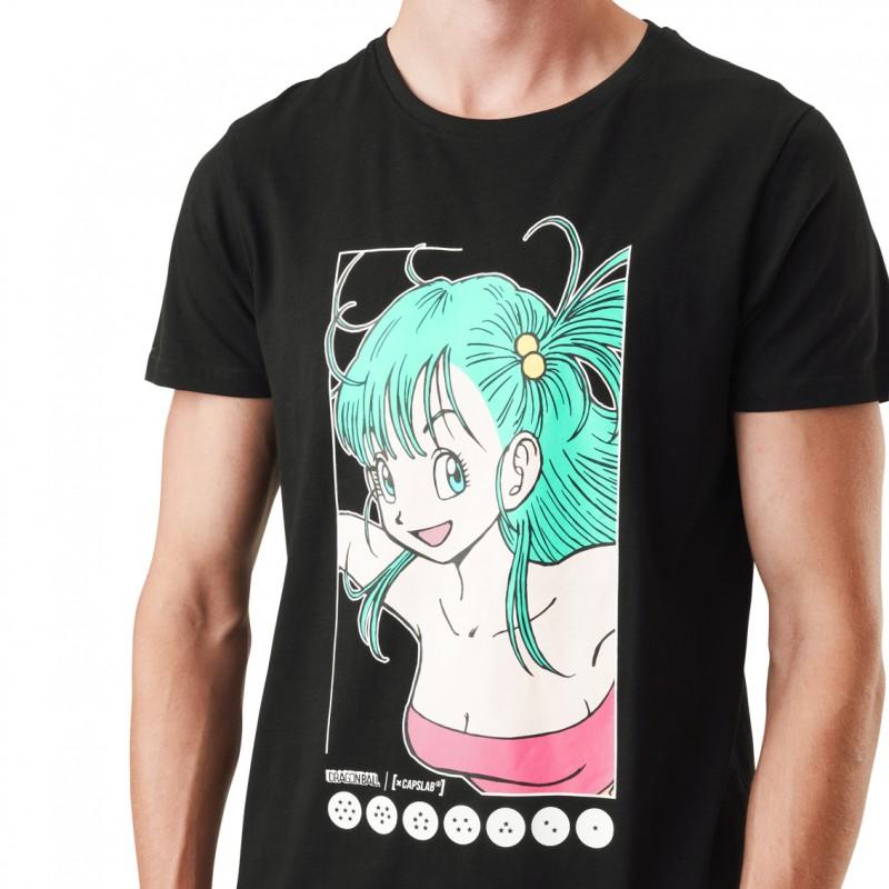 capslab T-shirt DRAGON BALL Noir Manches courtes - Bulma