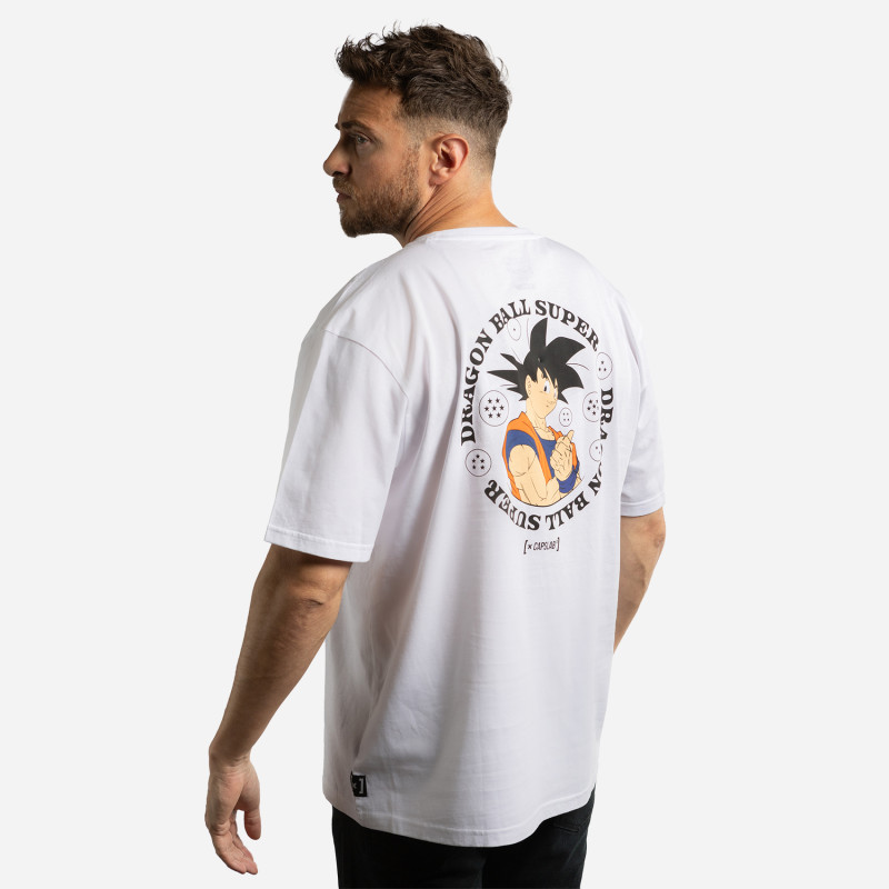 Capslab T-shirt DRAGON BALL SUPER Blanc Manches Courtes - Goku