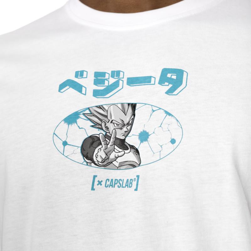 Capslab T-shirt DRAGON BALL SUPER Blanc Manches Courtes - Vegeta