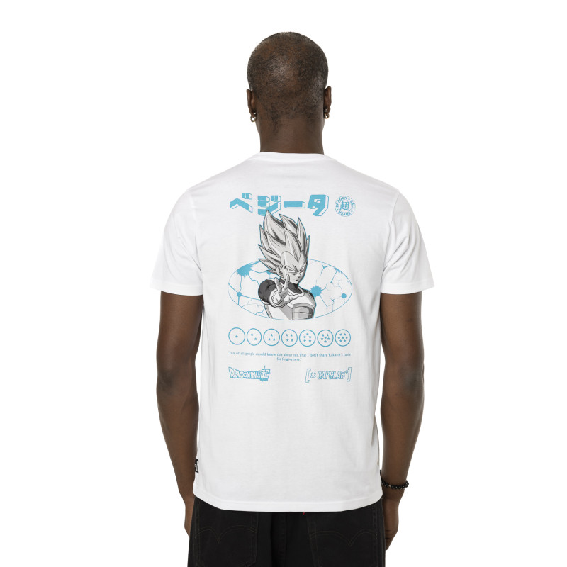 Capslab T-shirt DRAGON BALL SUPER Blanc Manches Courtes - Vegeta