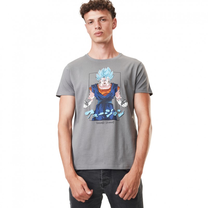 Capslab T-shirt DRAGON BALL SUPER Gris Manches Courtes - Vegetto
