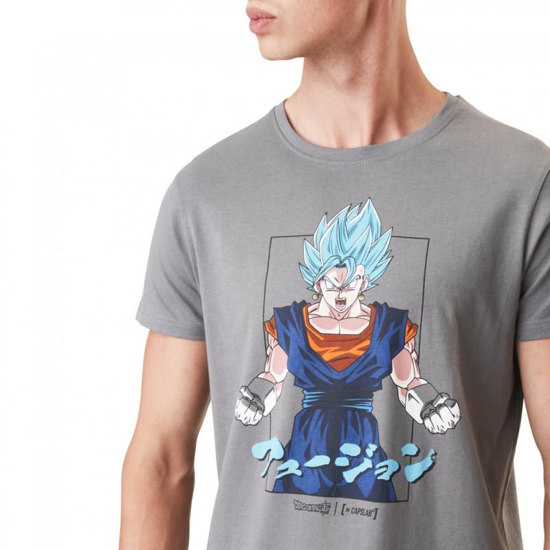 capslab T-shirt DRAGON BALL SUPER Gris Manches courtes - Vegetto