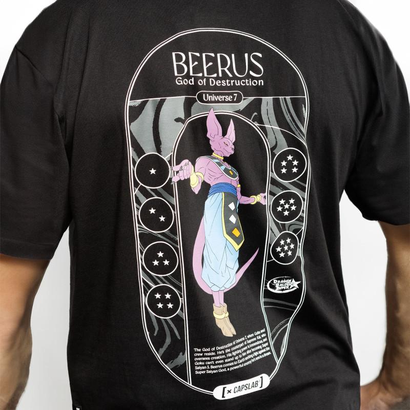 Capslab T-shirt DRAGON BALL SUPER Noir Manches Courtes - Beerus