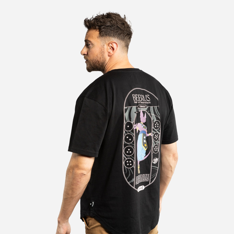 Capslab T-shirt DRAGON BALL SUPER Noir Manches Courtes - Beerus