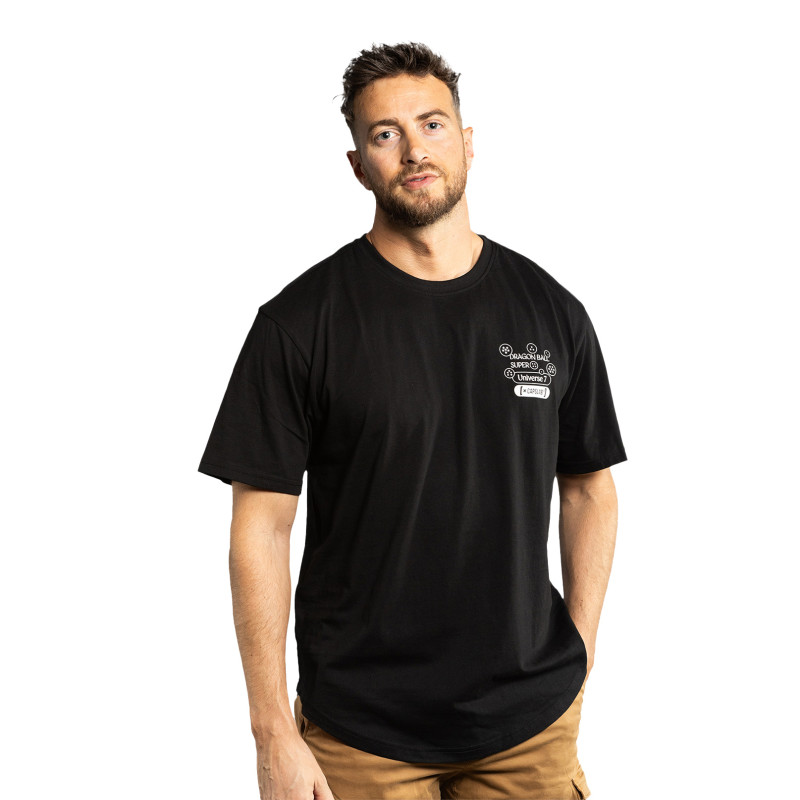 capslab T-shirt DRAGON BALL SUPER Noir Manches courtes - Beerus capslab T-shirt DRAGON BALL SUPER Noir Manches courtes - Beerus