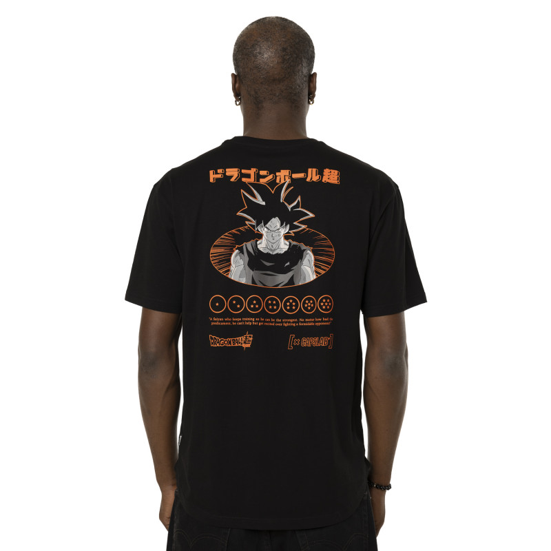 Capslab T-shirt DRAGON BALL SUPER Noir Manches Courtes - Goku