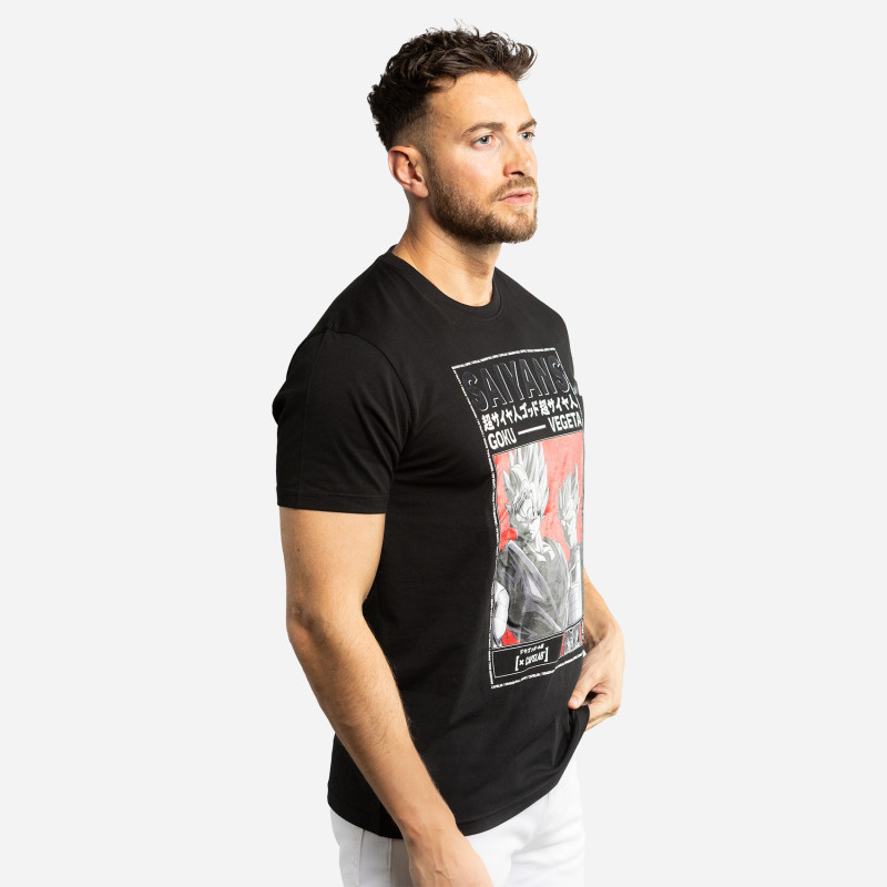 Capslab T-shirt DRAGON BALL SUPER Noir Manches Courtes - Goku