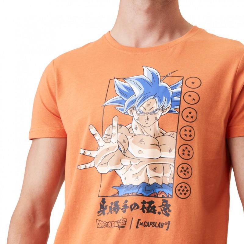 capslab T-shirt DRAGON BALL SUPER Orange Manches courtes - Goku