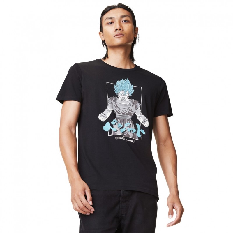 Capslab T-shirt Dragon Ball Super Vegetto Homme Noir Capslab