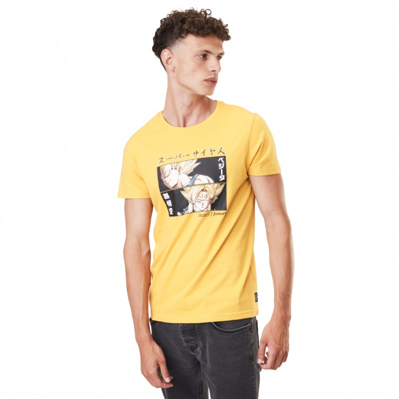 Capslab T-shirt DRAGON BALL Z Jaune Manches Courtes - Goku