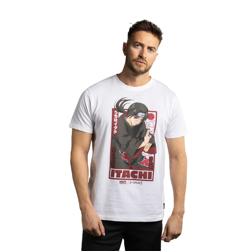capslab T-shirt NARUTO SHIPPUDEN Blanc Manches courtes - Itachi