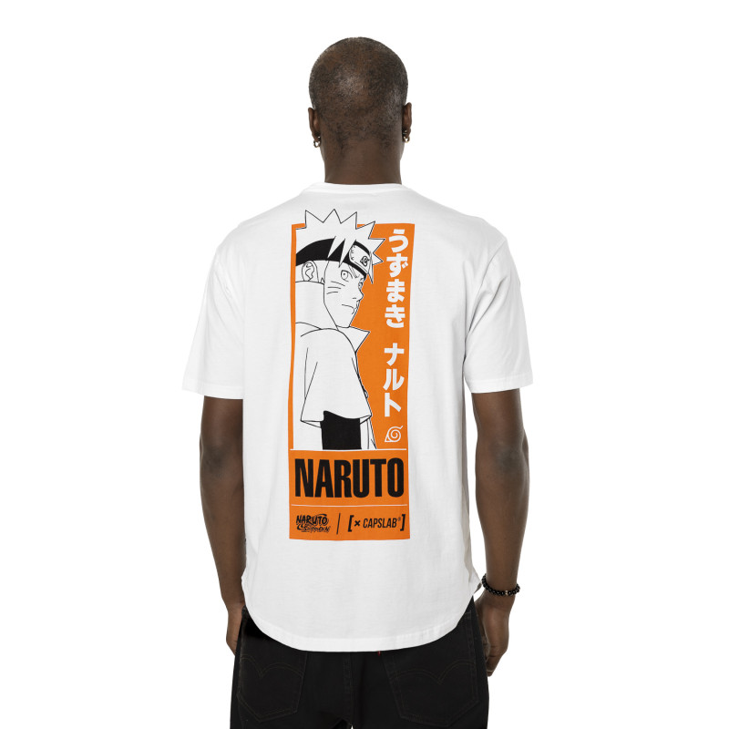 Capslab T-shirt NARUTO SHIPPUDEN Blanc Manches Courtes - Naruto