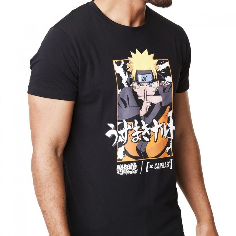 Capslab T-shirt Naruto Shippuden Homme Noir Capslab