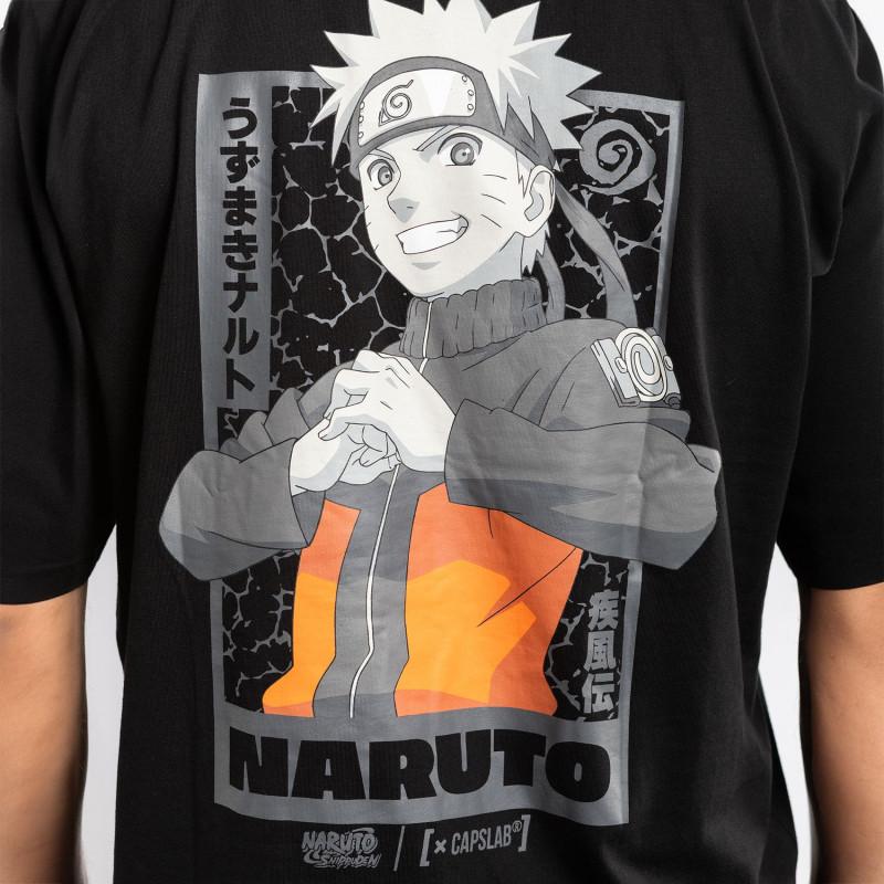 Capslab T-shirt NARUTO SHIPPUDEN Noir Manches Courtes - Naruto
