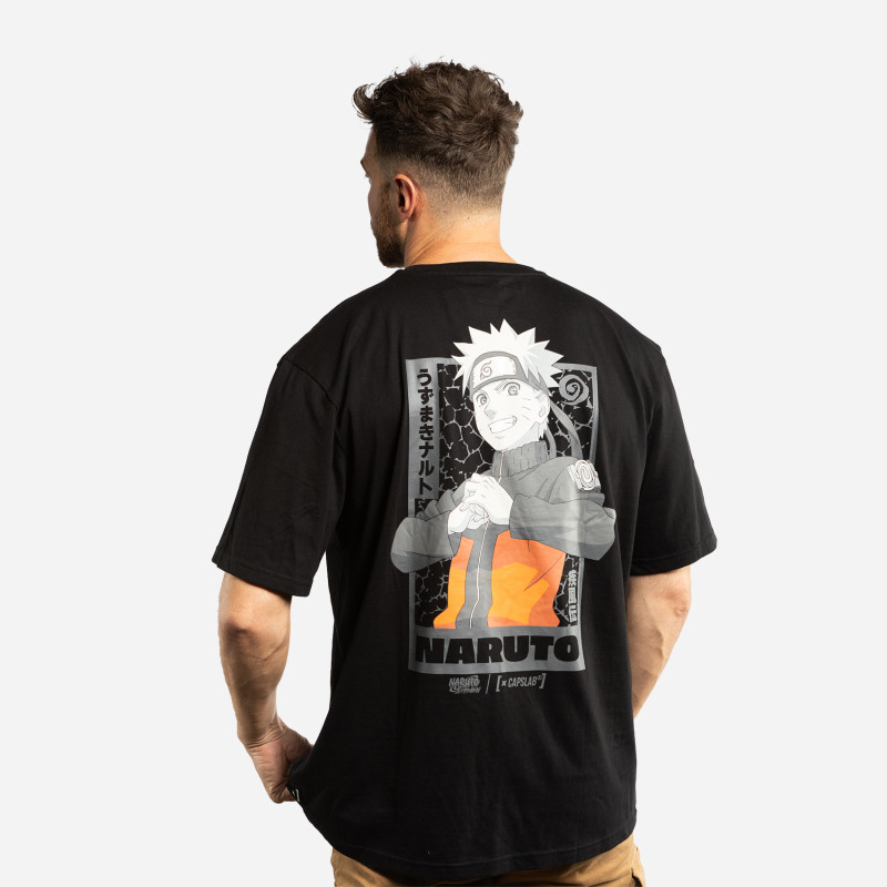 Capslab T-shirt NARUTO SHIPPUDEN Noir Manches Courtes - Naruto