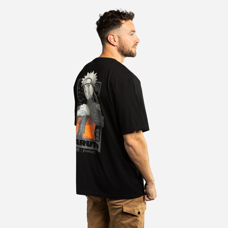 Capslab T-shirt NARUTO SHIPPUDEN Noir Manches Courtes - Naruto