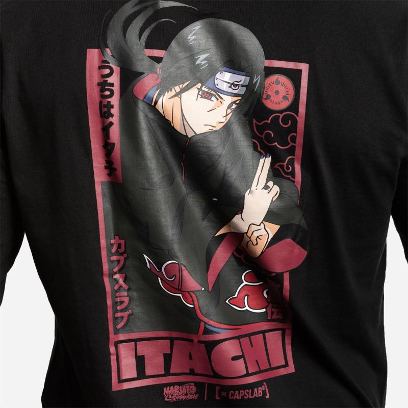 Capslab T-shirt NARUTO SHIPPUDEN Noir Manches Longues - Itachi