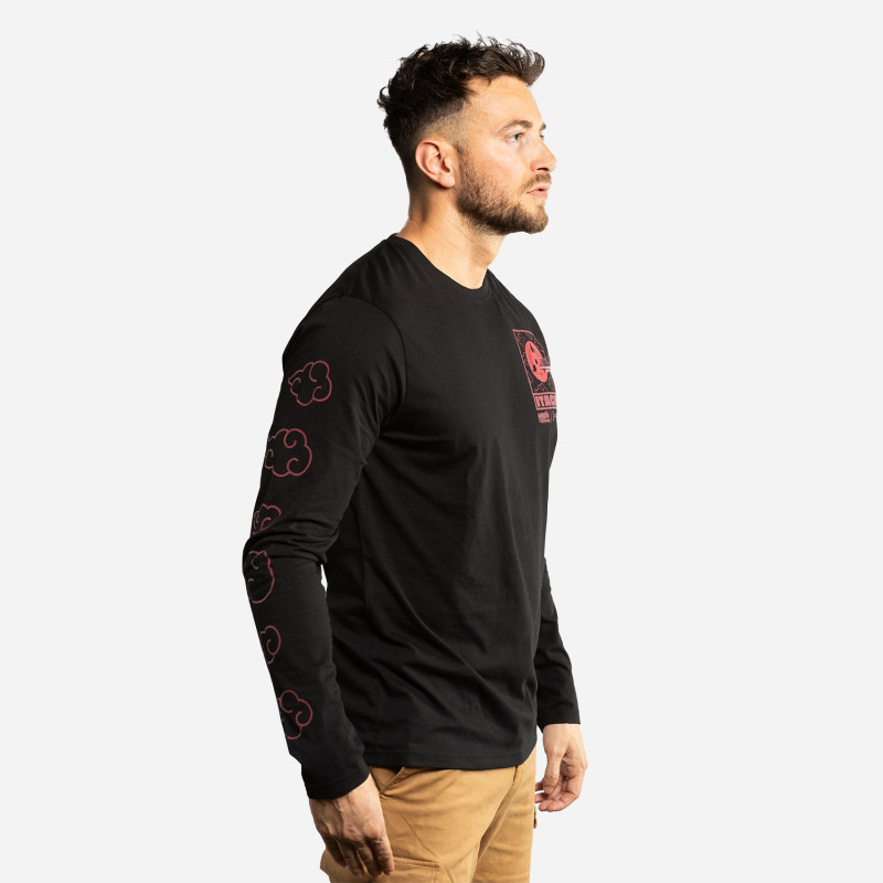 Capslab T-shirt NARUTO SHIPPUDEN Noir Manches Longues - Itachi