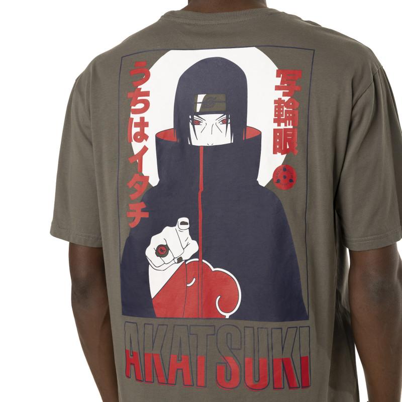 Capslab T-shirt NARUTO SHIPPUDEN Vert Manches Courtes - Akatsuki