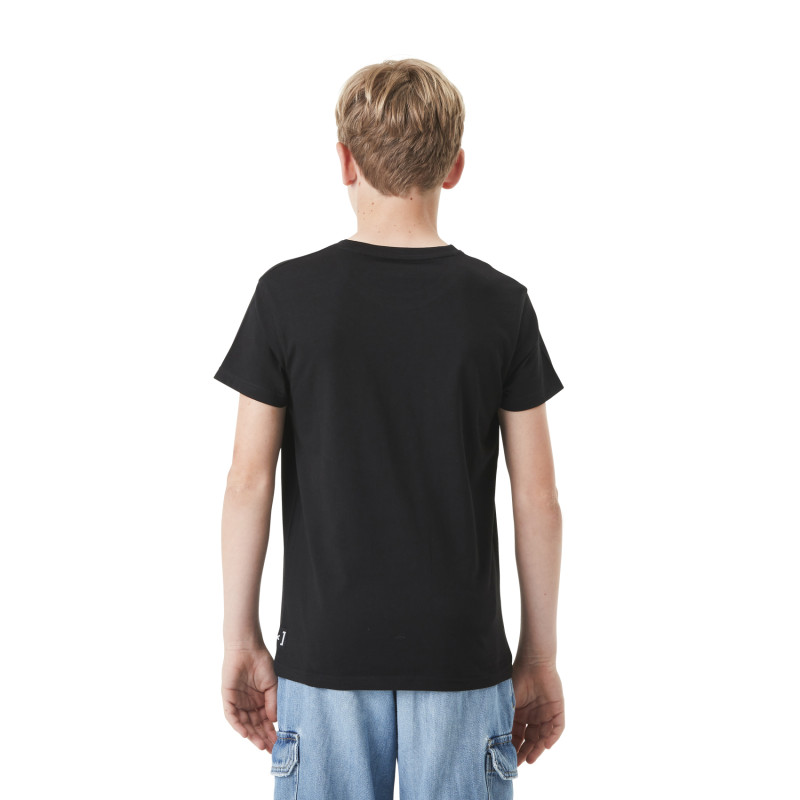 Capslab T-shirt Noir One Piece Luffy Garcon Coupe Regular - Capslab