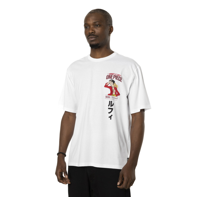capslab T-shirt ONE PIECE Blanc Manches courtes - Luffy