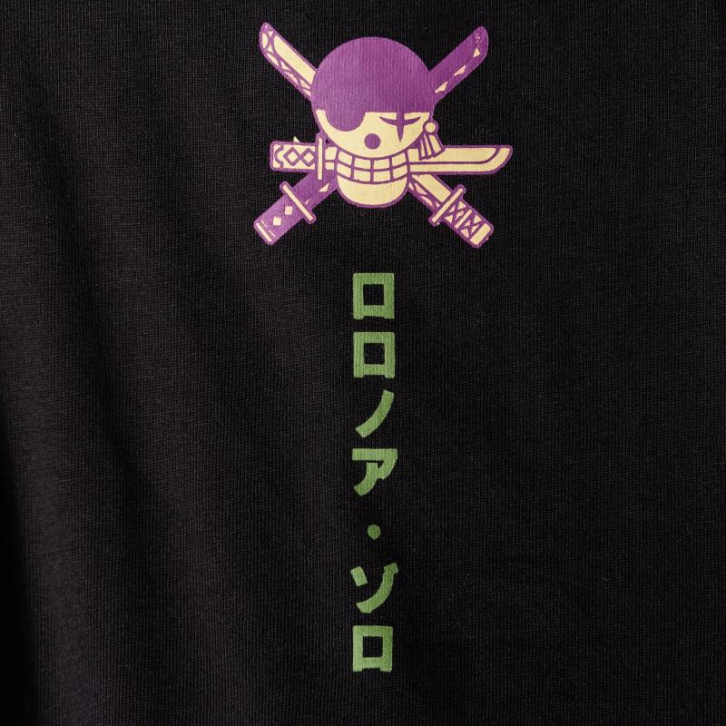 Capslab T-shirt ONE PIECE Noir Manches Courtes - Roronoa Zoro