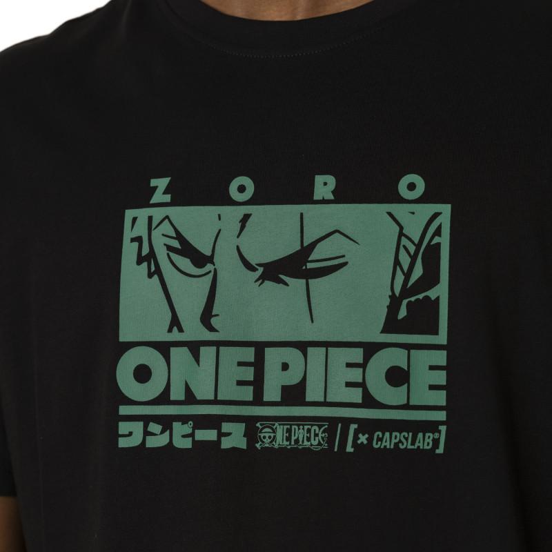 Capslab T-shirt ONE PIECE Noir Manches Courtes - Roronoa Zoro