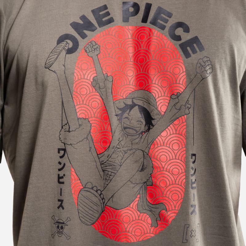 Capslab T-shirt ONE PIECE Vert Manches Courtes - Luffy