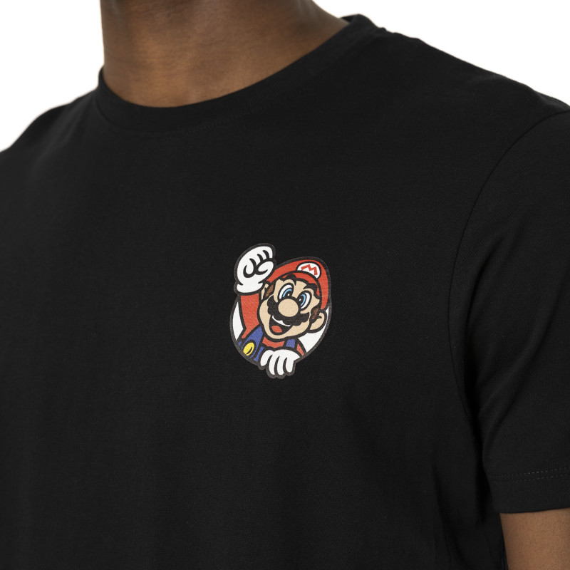 Capslab T-shirt SUPER MARIO Noir Manches Courtes - Mario
