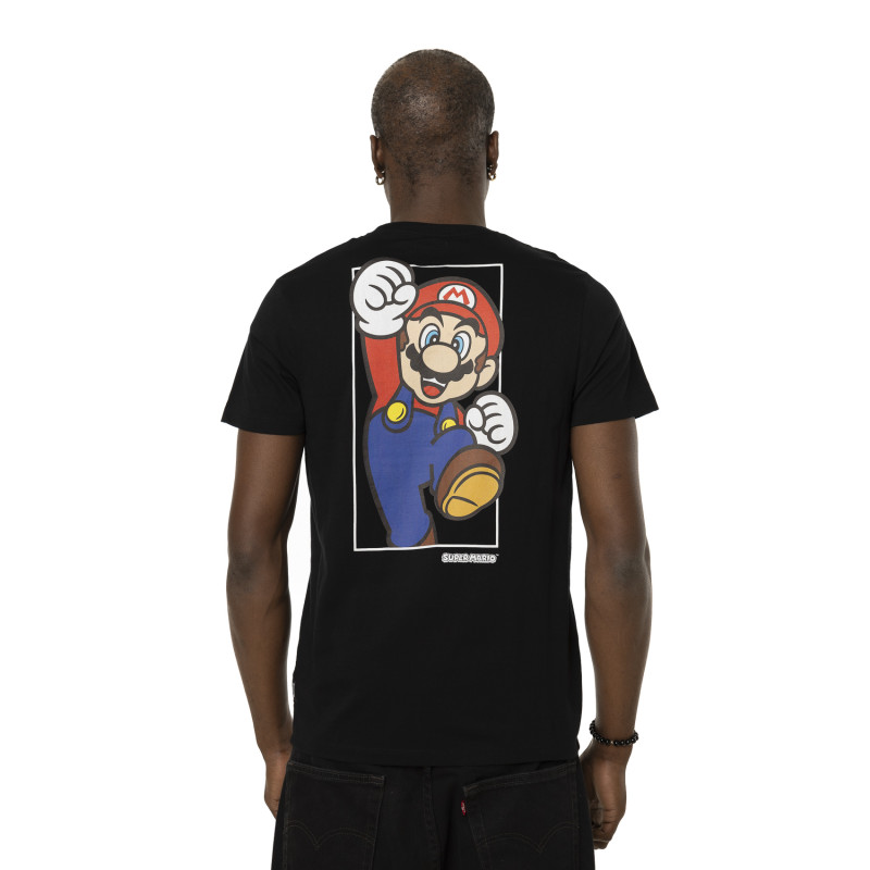 Capslab T-shirt SUPER MARIO Noir Manches Courtes - Mario