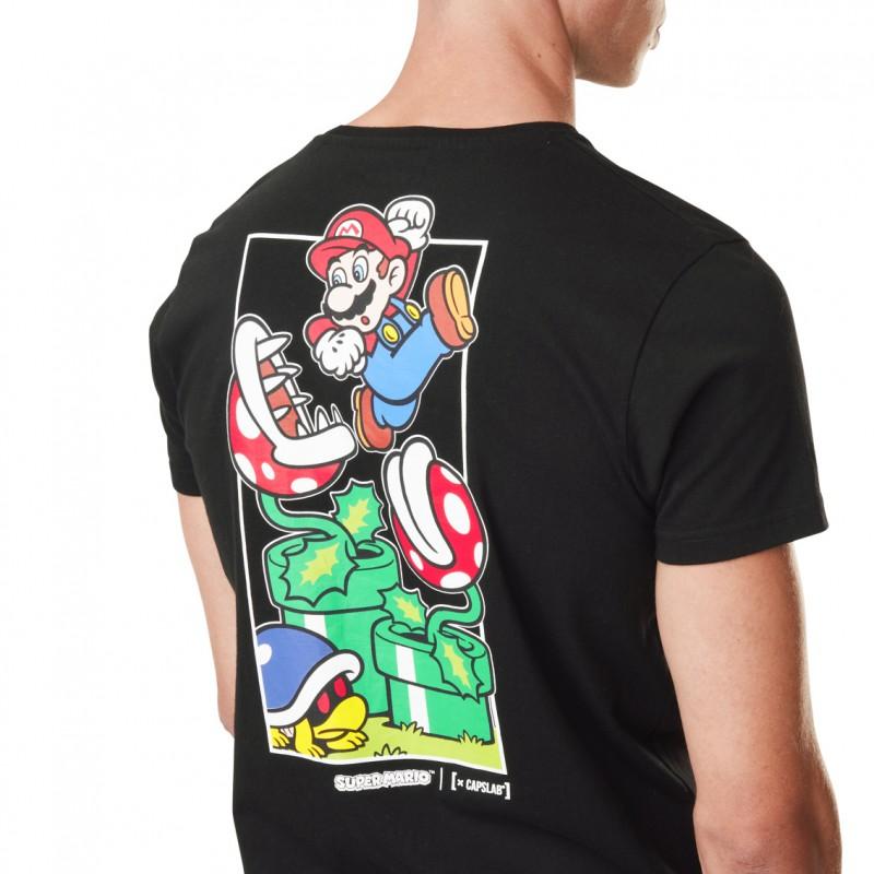 capslab T-shirt SUPER MARIO Noir Manches courtes - Mario