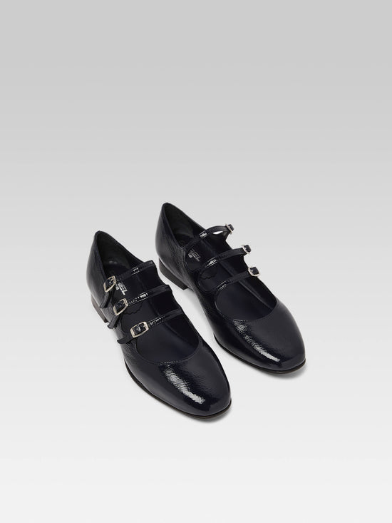 Carel Ariana S - Ballerines Babies Cuir Naplack Abysse