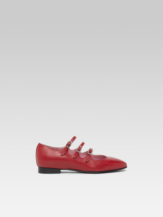 carel Ariana s - Ballerines babies cuir upcyclé rouge grenat