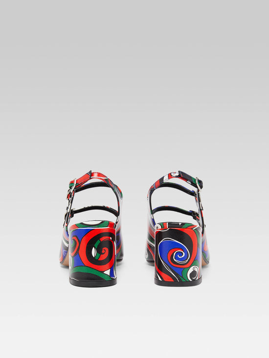 Carel Banana - Babies Slingback Cuir Imprimé Multicolore