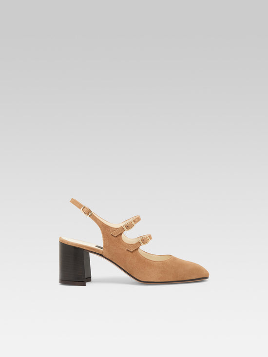 carel Banana - Babies slingback cuir velours noisette carel Banana - Babies slingback cuir velours noisette