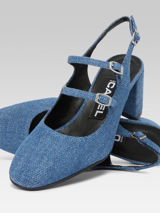 Carel Banana - Babies Slingback Tissu Upcyclé Jean Bleu