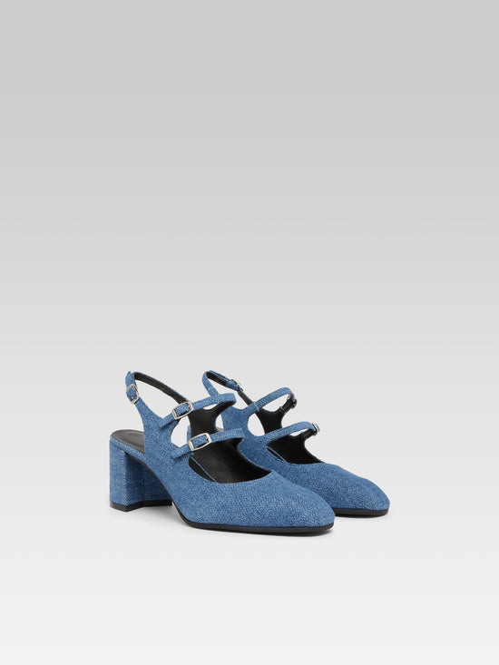 Carel Banana - Babies Slingback Tissu Upcyclé Jean Bleu