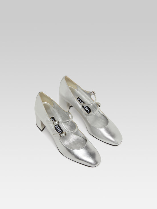 Carel Alice - Escarpins Babies Cuir Argent