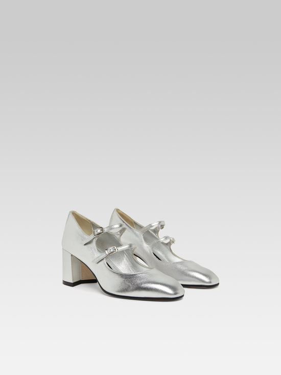 Carel Alice - Escarpins Babies Cuir Argent