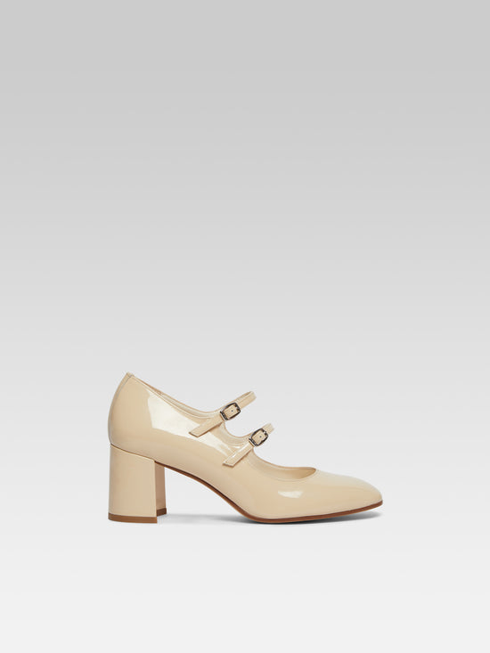carel Alice - Escarpins babies cuir verni beige