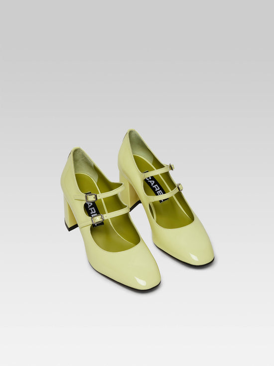 Carel Alice - Escarpins Babies Cuir Verni Citron