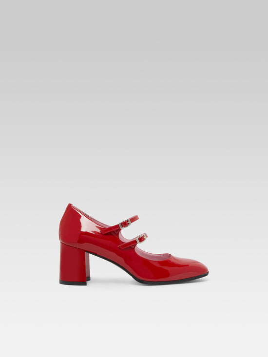 carel Alice - Escarpins babies cuir verni rouge